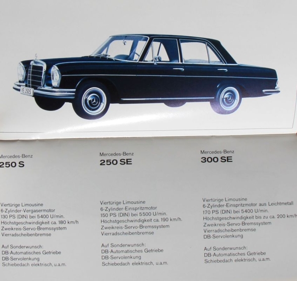 Mercedes-Benz Modelprogram 1965 Carbrochure (8855)